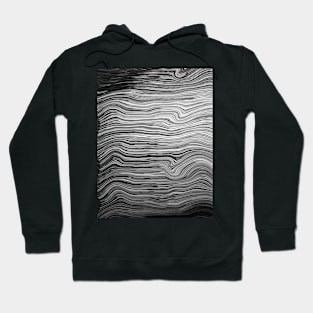 Black and white ripple effect Hoodie